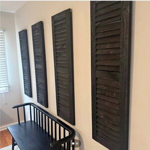 Chic Black Wall Shutters Set